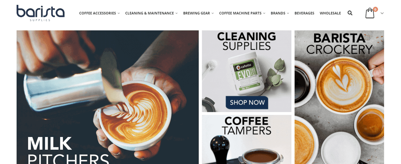 Responsive eCommerce Website Design for Barista Supplies - Beedev Solutions